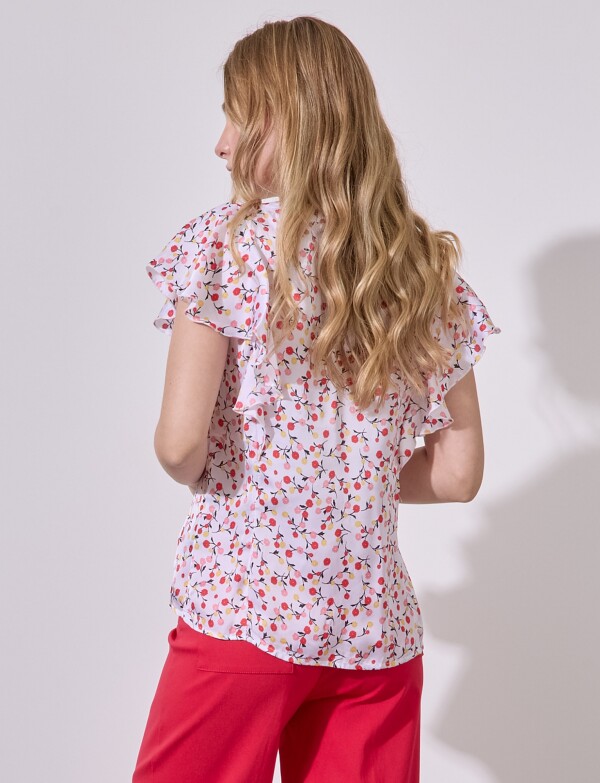 Blusa Gasa Flores BLANCO/MULTI