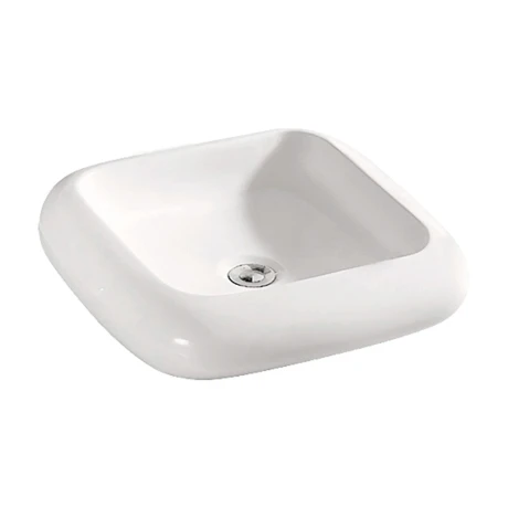Bacha Cuadrada De Loza Blanca Para Apoyar 47X47X11 000