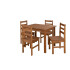 JUEGO DE COMEDOR 4 SILLAS PINO CERA NATURAL 100x80 JUEGO DE COMEDOR 4 SILLAS PINO CERA NATURAL 100x80