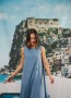 Vestido SOGNO Azul piedra