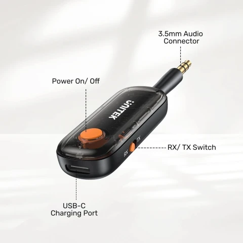 Receptor de música para Auto bluetooth 3.5 mm Unitek B1111A Receptor de música para Auto bluetooth 3.5 mm Unitek B1111A