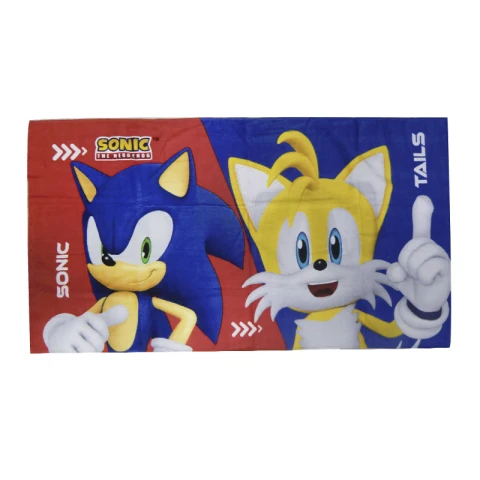 Toalla Infantil Playera Sonic Algodón 70 x 130 cm U