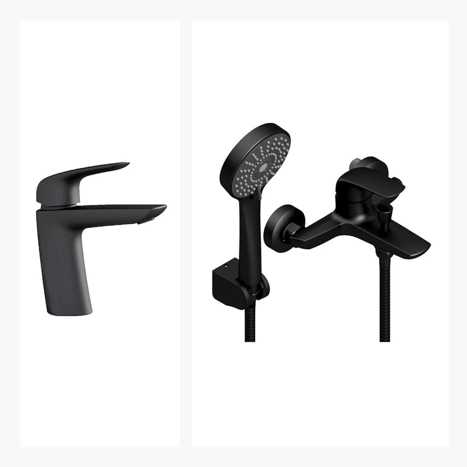 Juego De Griferia, Incluye Ducha Exterior Y Lavatorio Bajo Color