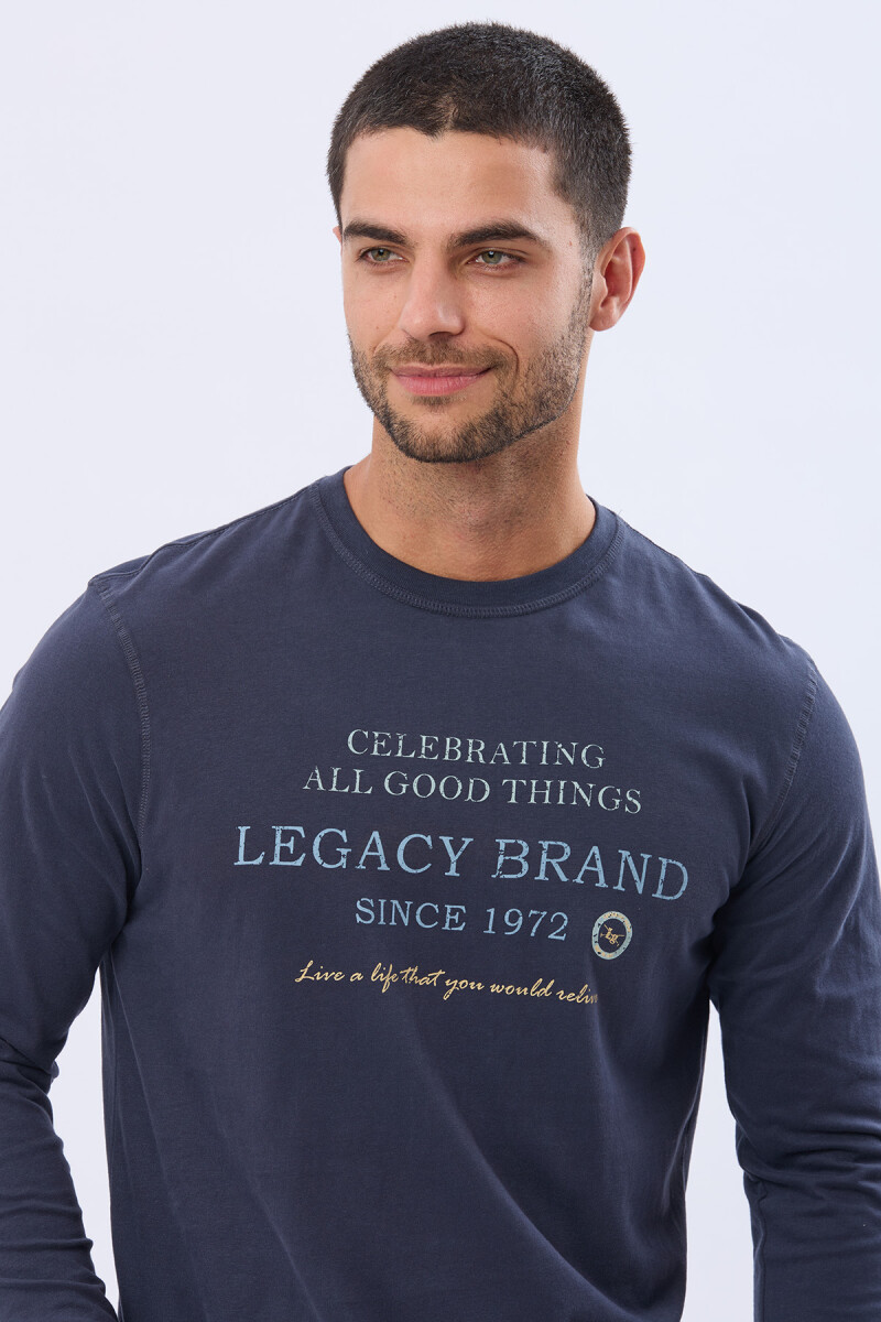 REMERA ESTAMPADA - AZUL 