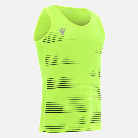 MUSCULOSA DE RUNNING MACRON - MODELO DORIAN AMARILLO NEON