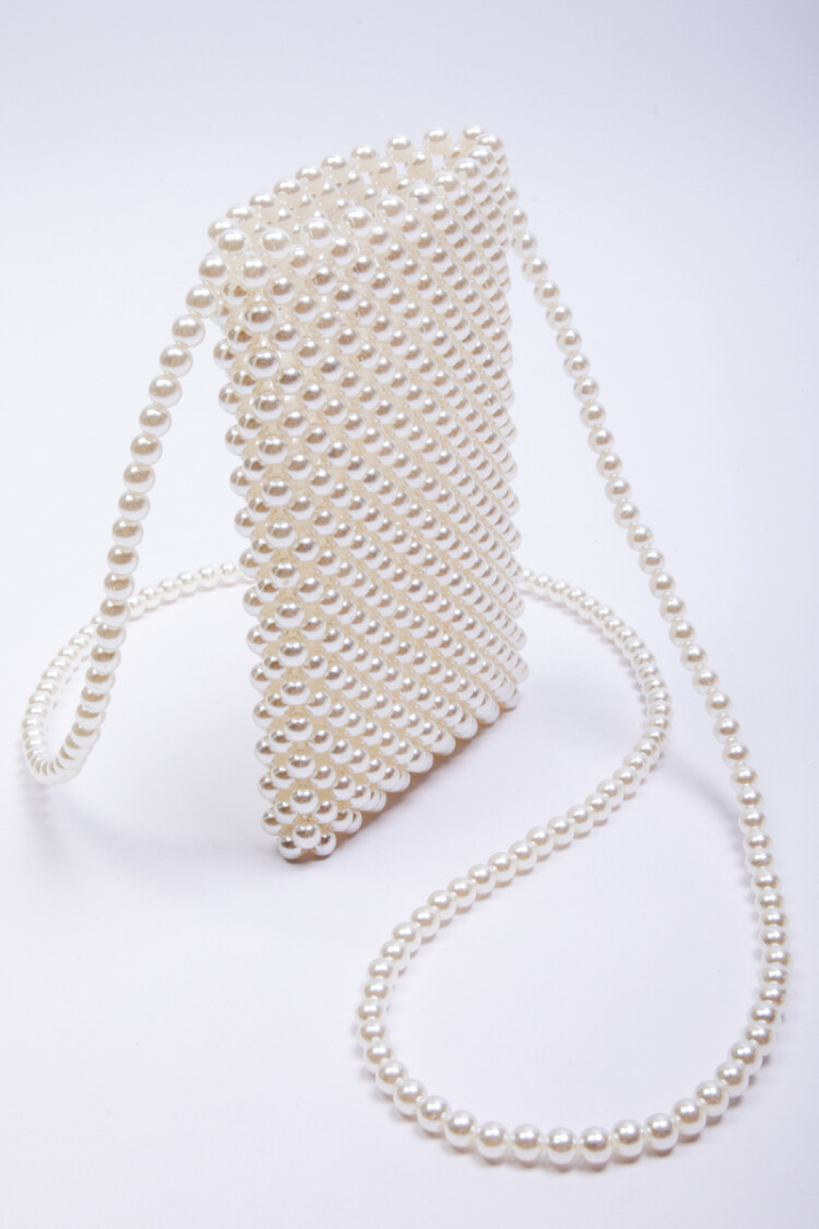 CARTERA PERLAS Blanco