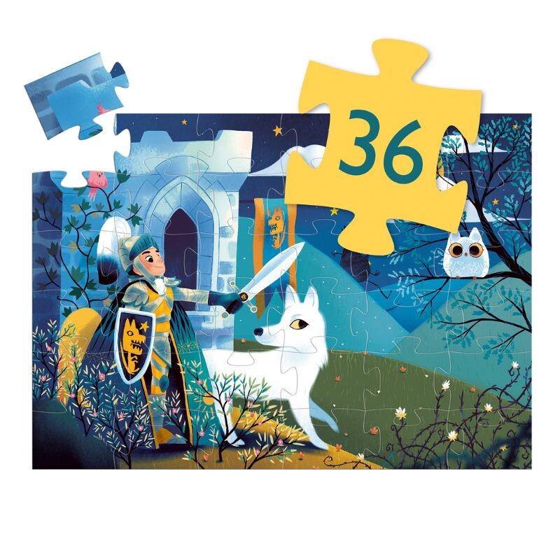 SILUETA36 Puzzle Siluetas 42x30cm 36 Pcs 4+ Djeco - Caballero