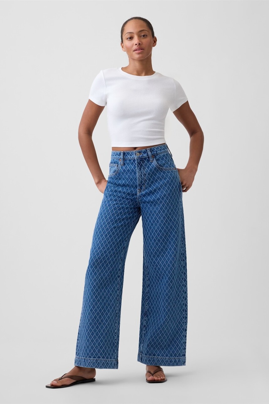 Jean Wide Leg Mujer Medium Wash
