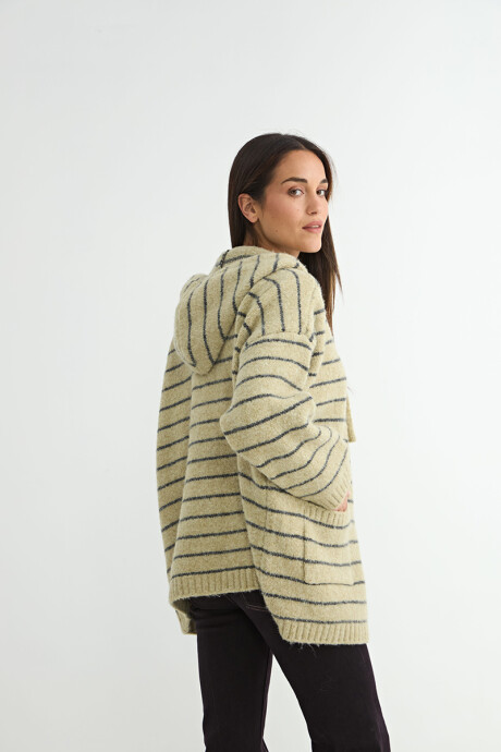 SACO MAGNOLIA C/CAPUCHA VERDE