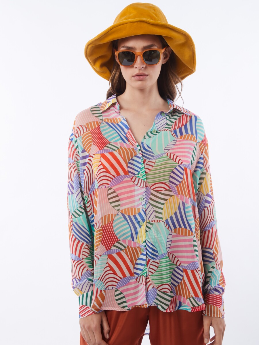 Nili printed relaxed shir - Multicolor 
