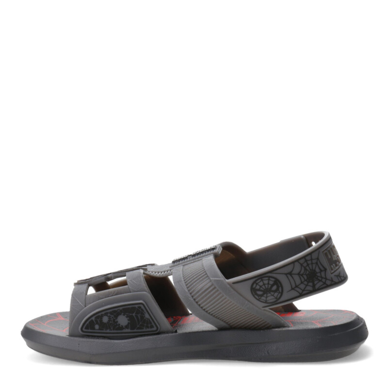 Sandalias Infantiles Marvel Buggy Spiderman Gris - Negro - Rojo