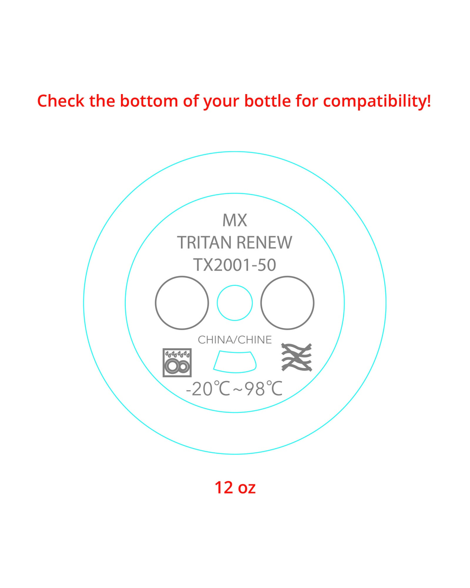Pack dos sorbitos de repuesto para botella de acero inox Tritan Sin color