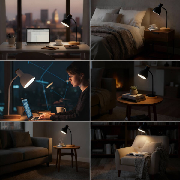 Lampara De Escritorio Velador Portatil Nordica Metal Madera Lectura IMBACK Color Blanco Lampara De Escritorio Velador Portatil Nordica Metal Madera Lectura IMBACK Color Blanco