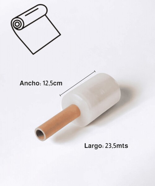 Strech mini rollo 12.5 cm. x 23.5 mts TRANSPARENTE