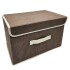 Cajón Caja Baul Organizador Tela Velcro Almacenamiento Ropa Color Variante Marron