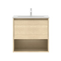 MUEBLE BAÑO NIWA 60 CM ROBLE ARENADO CON MESADA Mueble Baño Niwa 60 Cm Roble Arenado Con Mesada