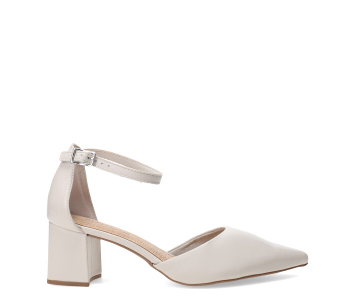 Sandalia en punta y con taco Offwhite