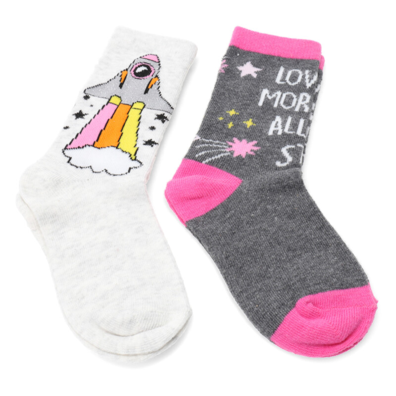 Medias de Niña MINI Miss Carol Media Rocket pack X2 Azul