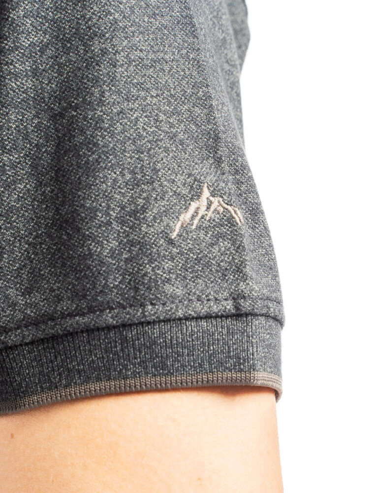Remera Polo Algodón GRIS MEL/ GRIS CLARO
