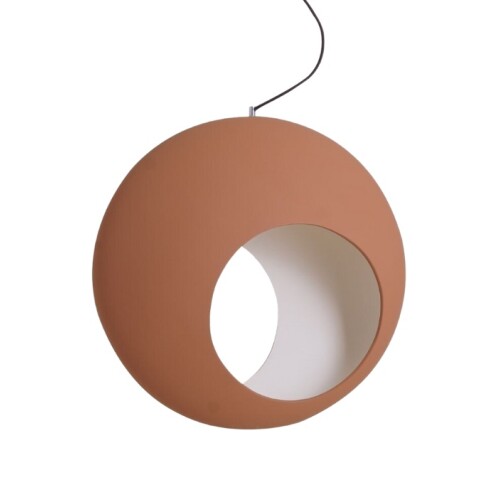 COLGANTE LUA E27 TERRACOTA CON CABLE TRANSP D58CM COLGANTE LUA E27 TERRACOTA CON CABLE TRANSP D58CM