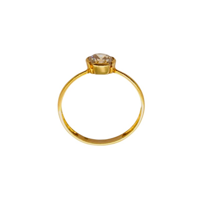 Anillo Solitario-Oro bajo-Piedra Zirconia-AN8091 conpiedra