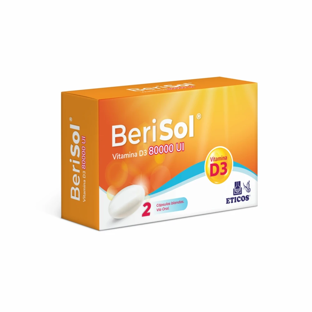 BERISOL D3 80000 UI CJ X 2 CAPS. BLANDAS