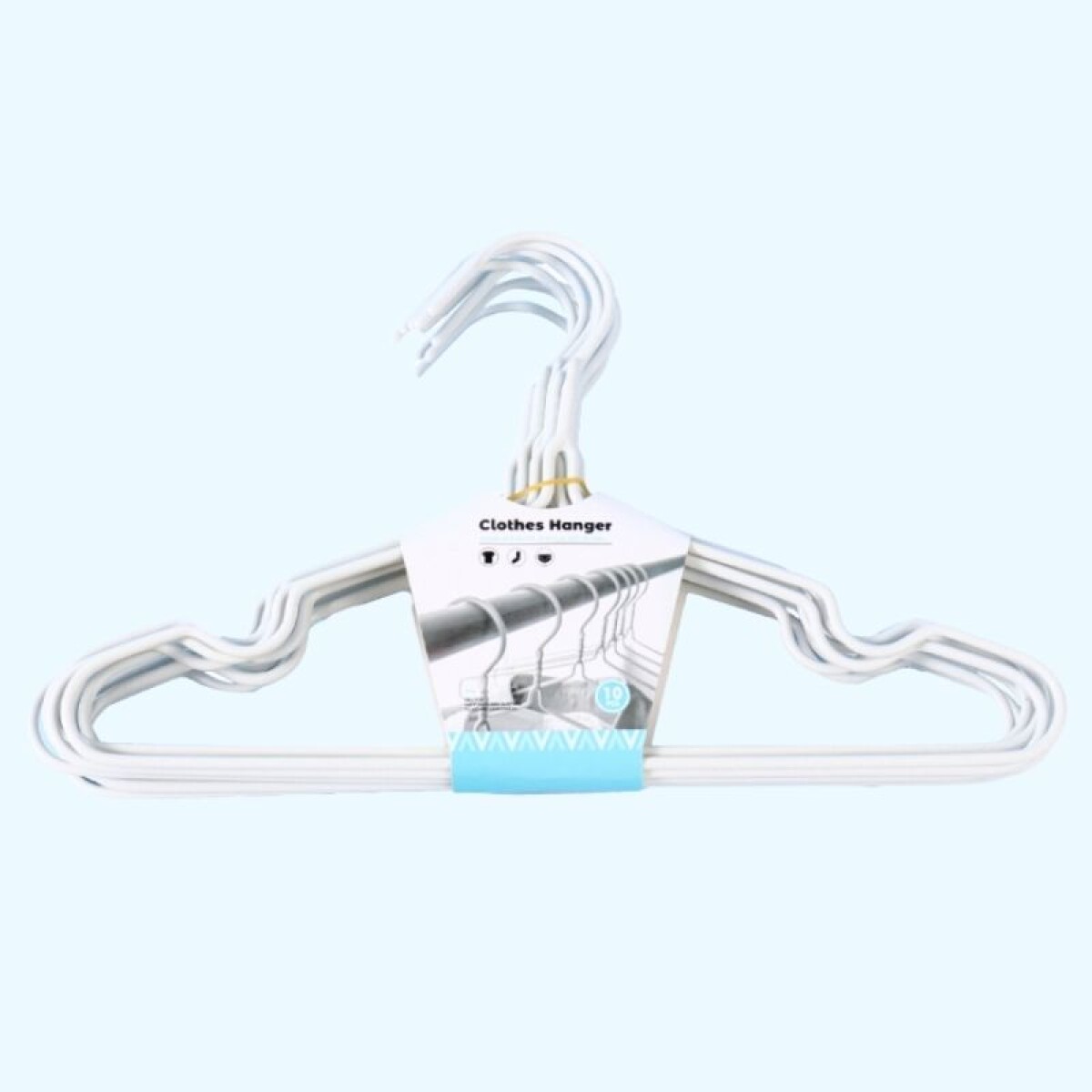 Perchas Pequeñas Revestidas - Off White - 10 Unidades 