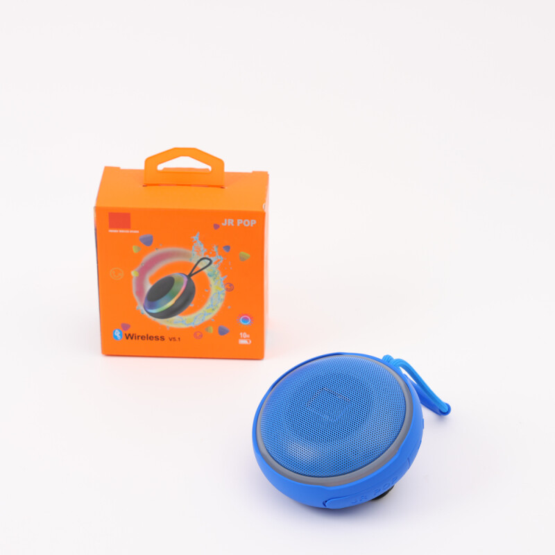 Parlante portatil bluetooth JRPOP de bolsillo con luces Azul Parlante portatil bluetooth JRPOP de bolsillo con luces Azul