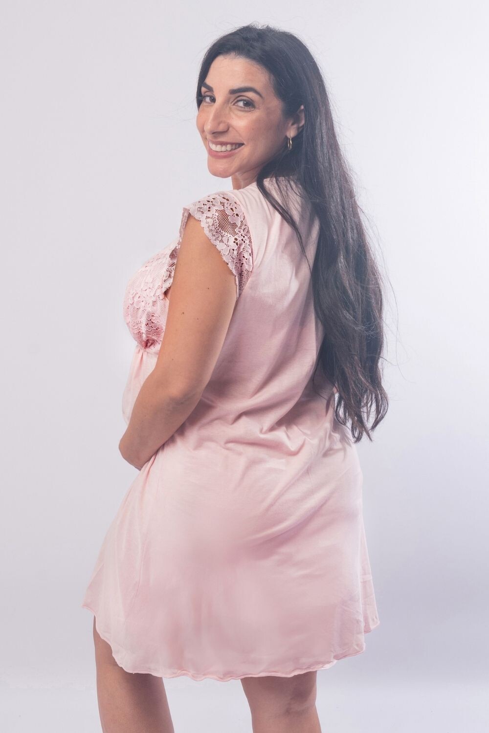 Camisón Maternal Luma Rosa