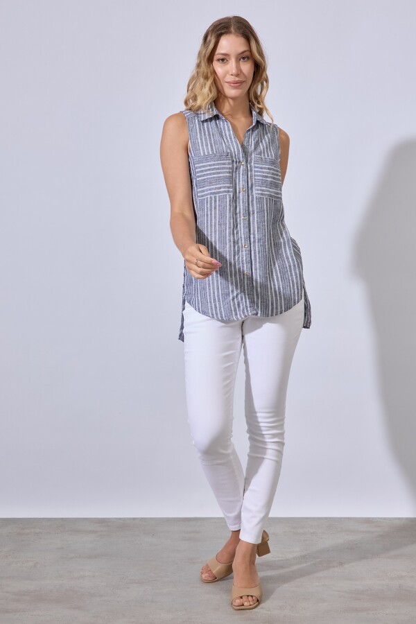 Camisola Lino GRIS/MULTI