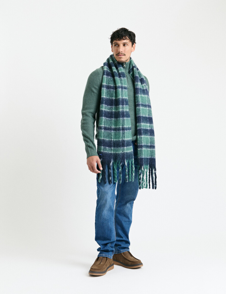 470587 SWEATER PUNTO MEDIO CIERRE HARRY Verde