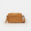 Bandolera Haze en cuero graneado Biscuit Niquel
