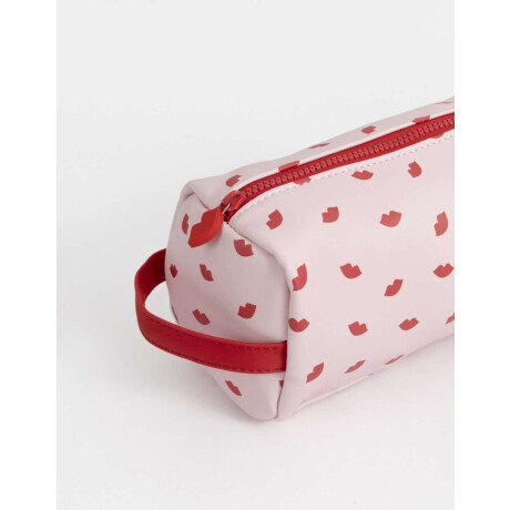 Portacosméticos Estampado Rosa Viejo