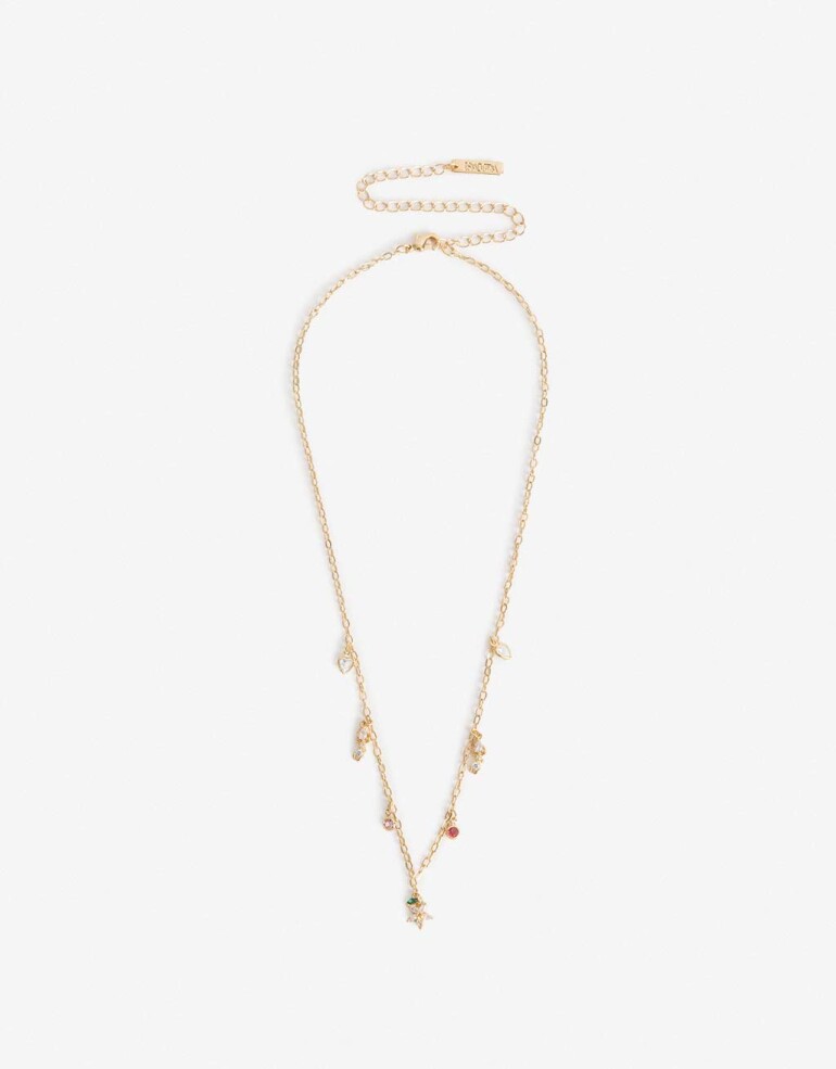 Collares Cortos Con Dijes Collar Corto Multicharm - Dorado