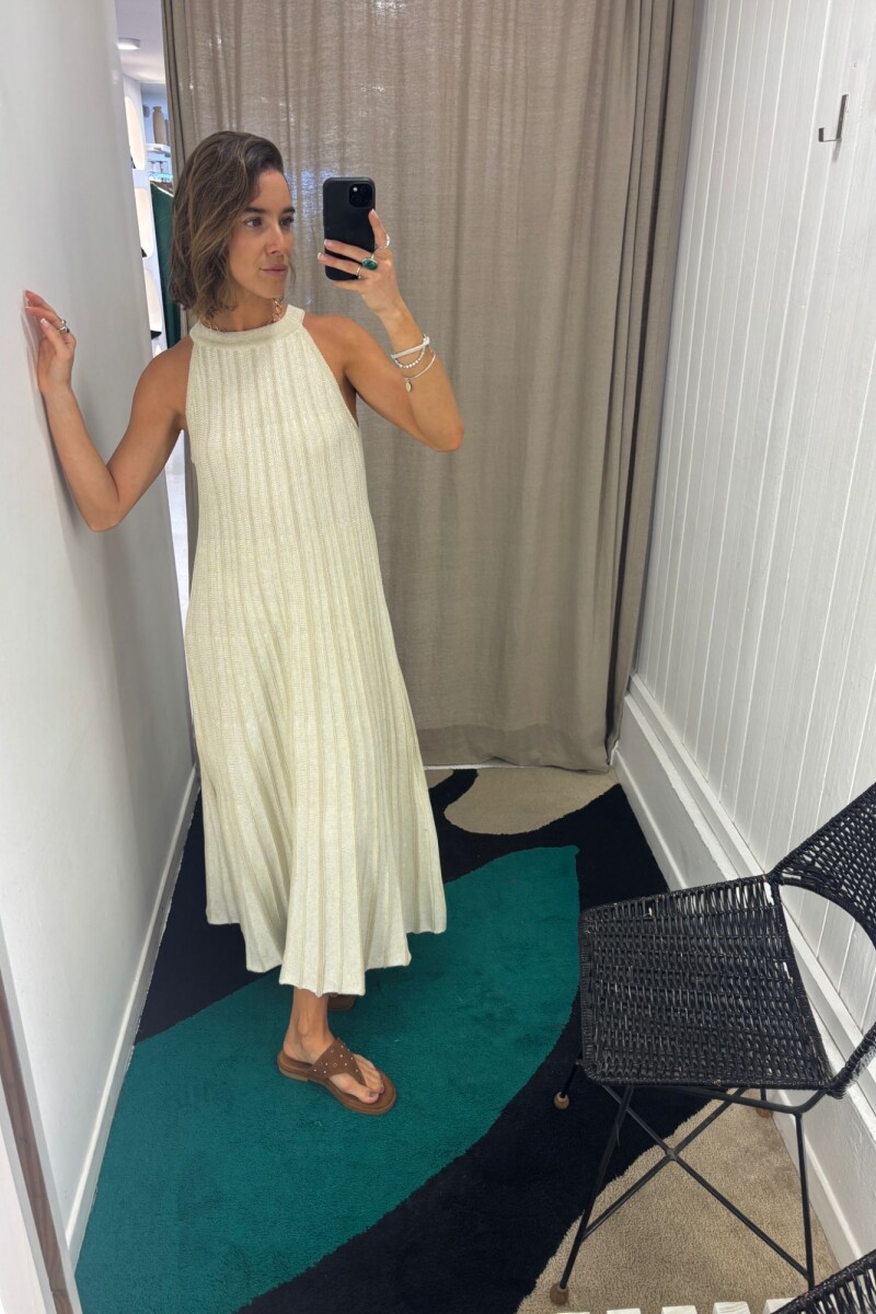 Vestido Ecos Crudo