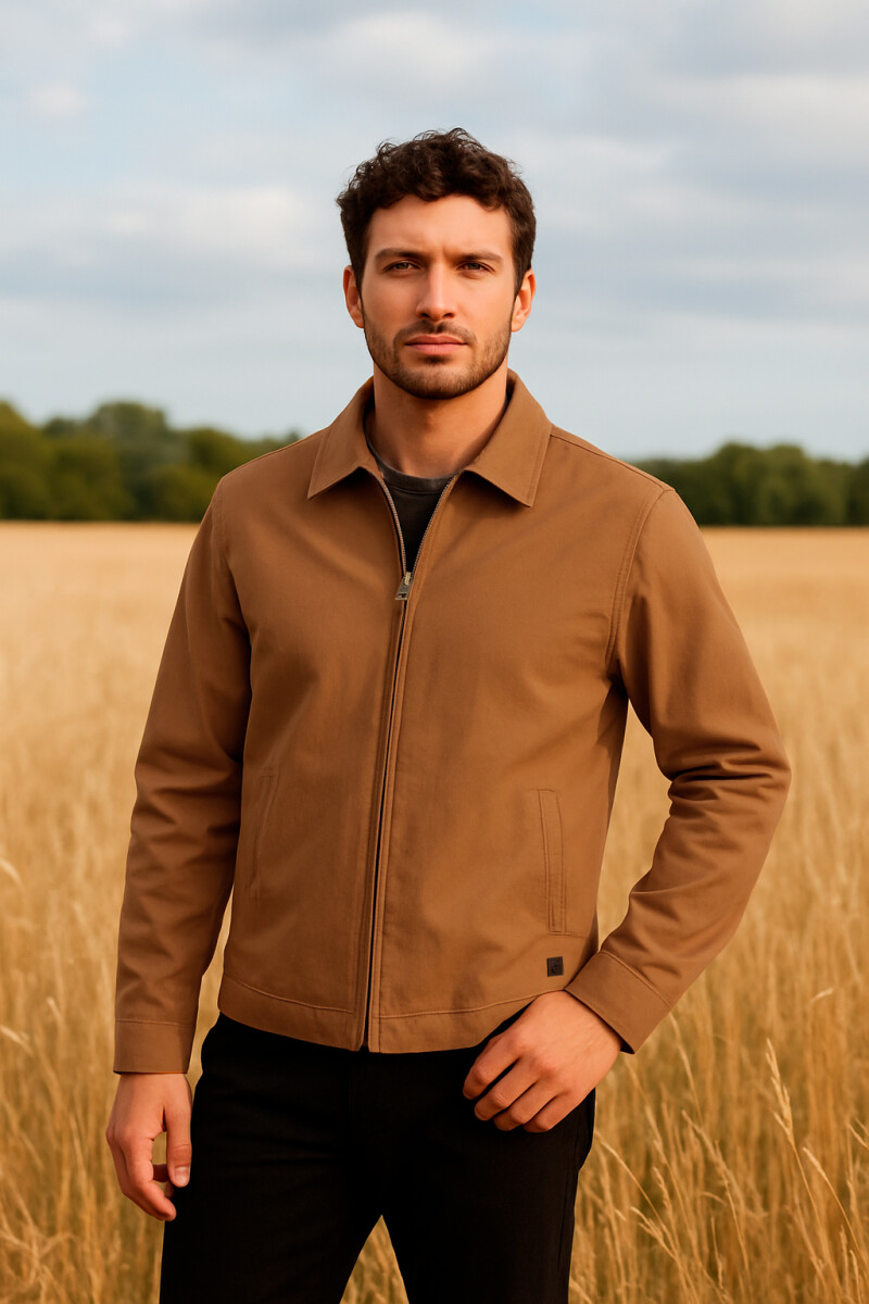 Campera de gabardina - Beige 