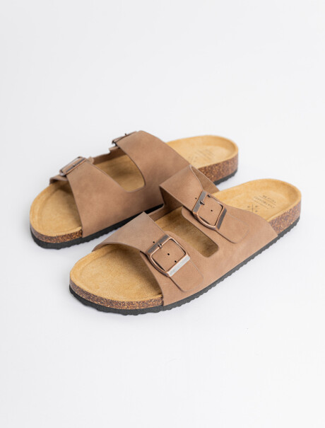 Sandalia tiras marron