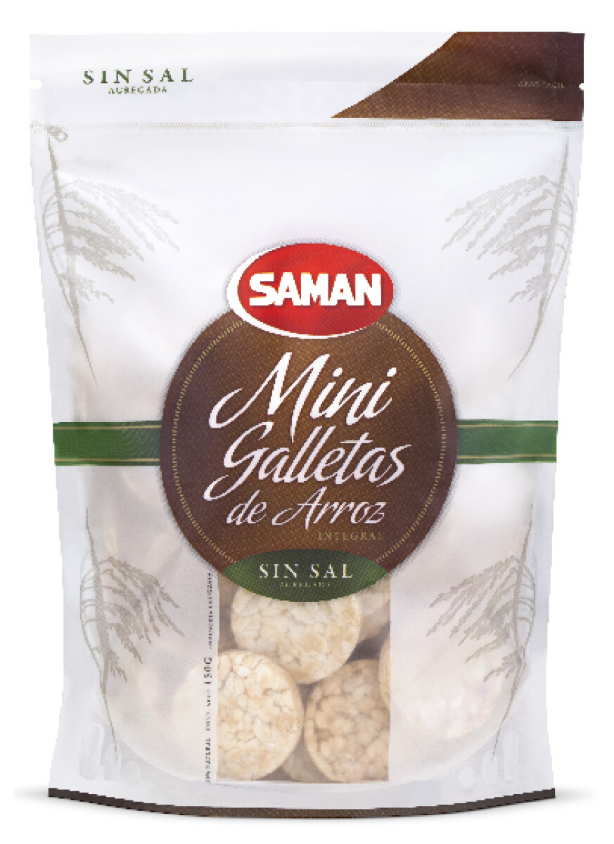 Galleta de arroz mini sin sal 150g SAMAN 