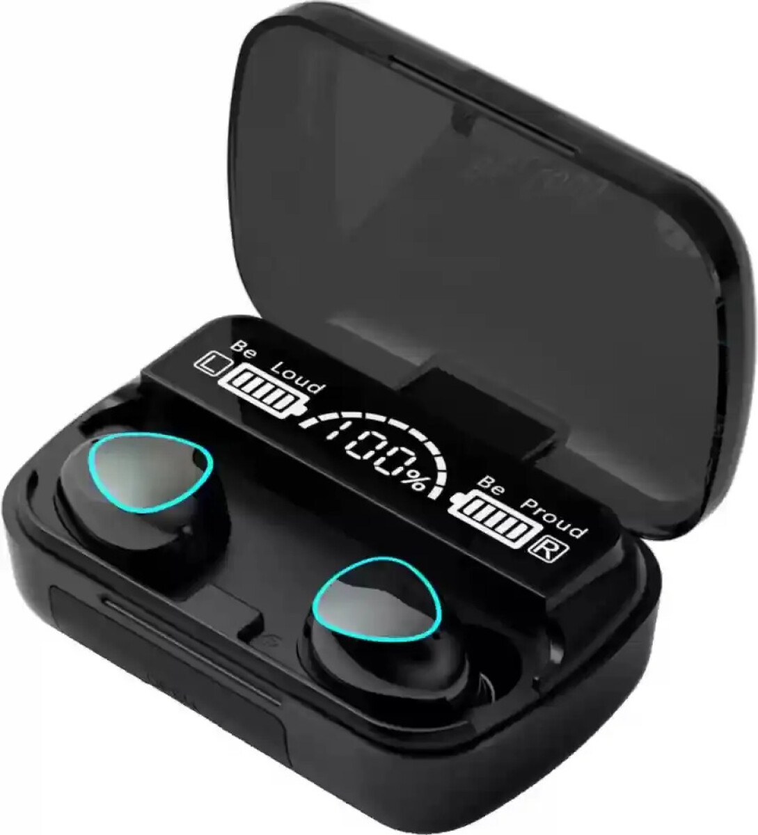 Auriculares Inalambricos negros C/estuche M10 