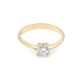 Anillo en oro 18k y brillante con engarce 4 puntas Anillo en oro 18k y brillante con engarce 4 puntas