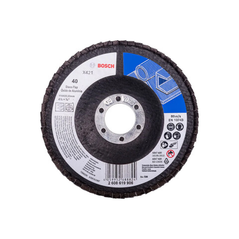 Disco Flap láminas p/lijar metal G40 Ø115mm X421 BS3312