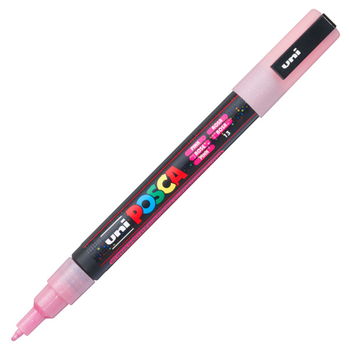 MARCADOR UNI POSCA 1.3 MM ROSA GLITTER 