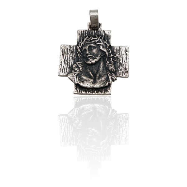 Dije Jesús Coronado-Plata 925 quemada-Sin Piedra- CP3069 Sinpiedra