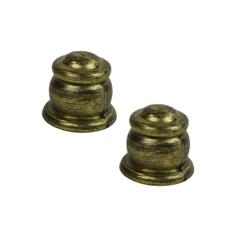 Barrote cortina metal EuroClassic 2,0m + 2 soportes ORO VIEJO