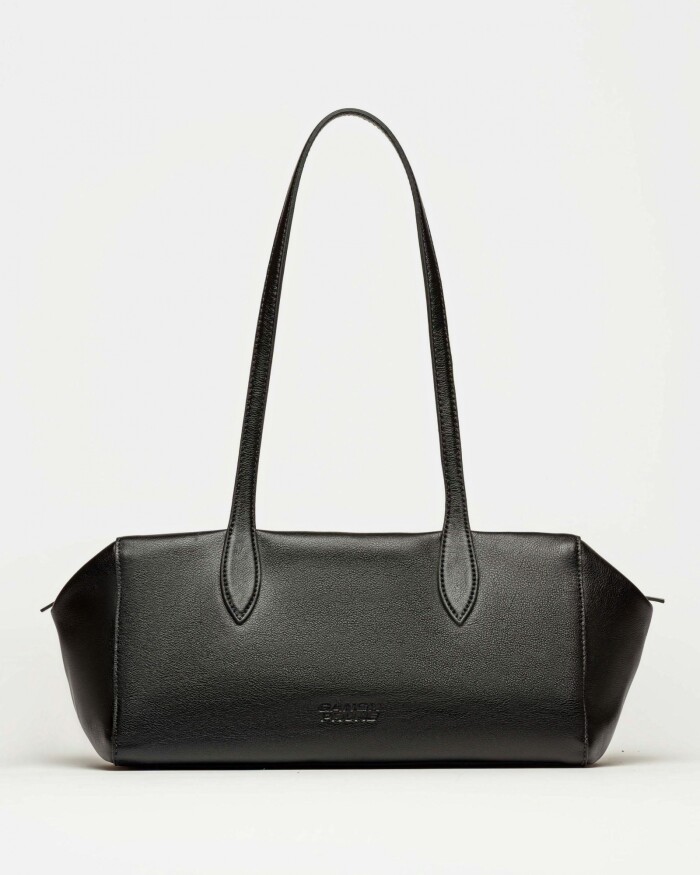 Cartera al hombro The Gang Manifest en cuero graneado Negro