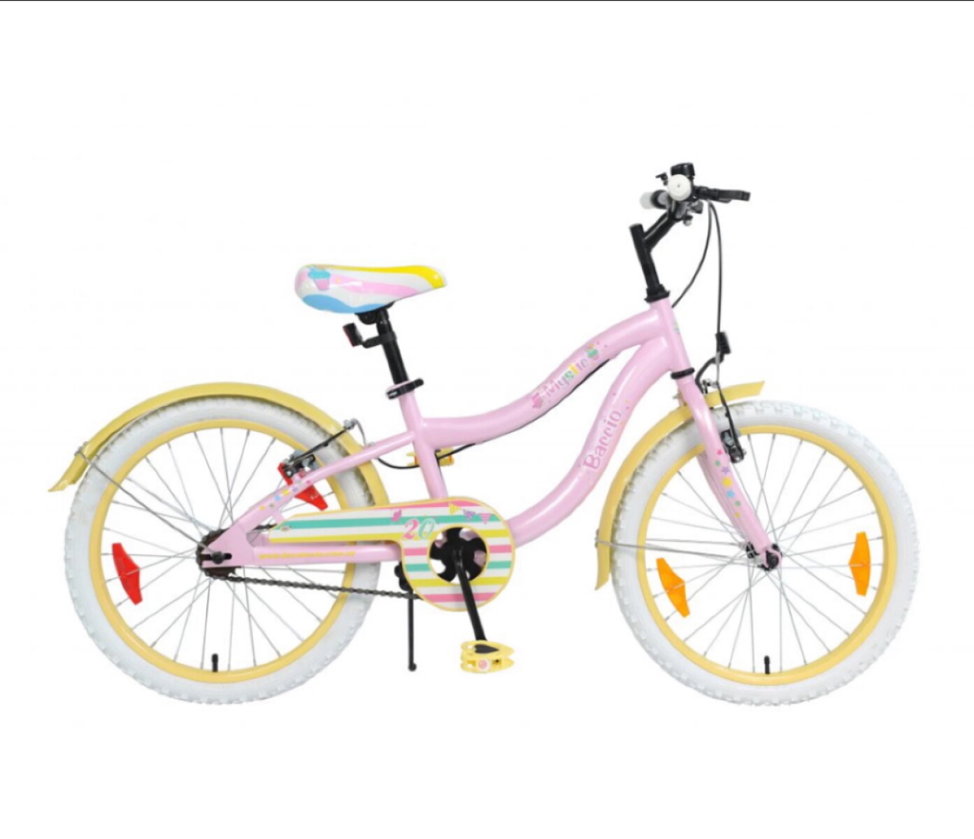 BICICLETA BACCIO MYSTIC ROD. 20 - ROSADA/AMARILLA 