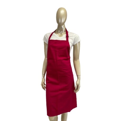 Delantal básico con peto y ajustes Fucsia