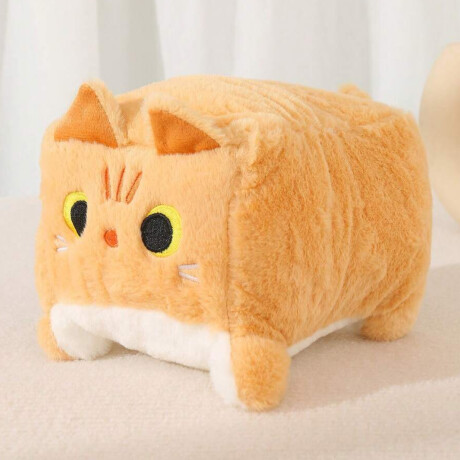 Peluche De Gatito Cuadrado Marrón