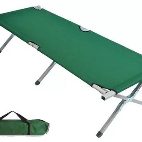 Catre Plegable en Aluminio Reforzado Con Bolso Verde