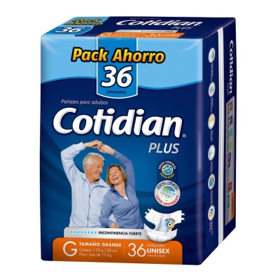 Pañales Cotidian Plus Talle G 36 Uds. Pañales Cotidian Plus Talle G 36 Uds.